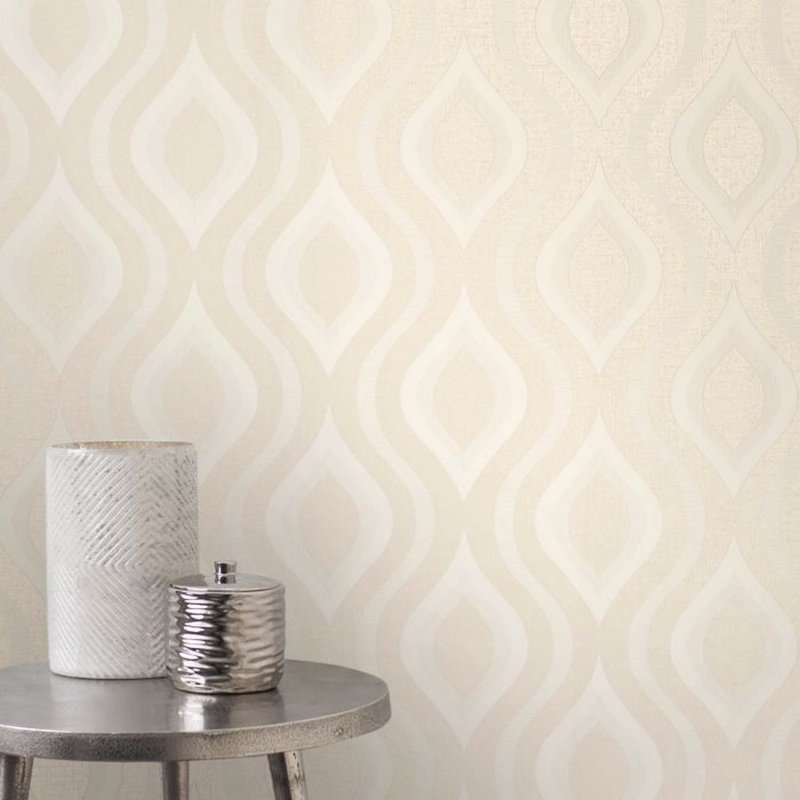 Bohannon 10m x 53cm Semi-Gloss Wallpaper Roll, Gold