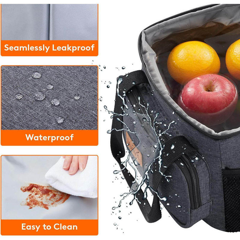 Large Lunch Bag(8.5L), Dark Grey