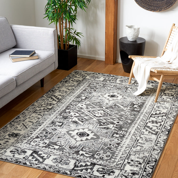 Allanton Oriental Gray/Ivory Area Rug