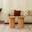 Wood Round End Table Set