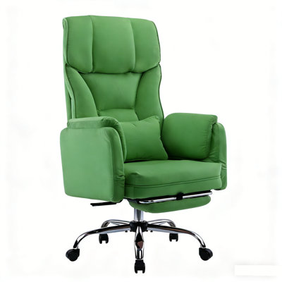 Executive Ergonomic Leather Office Chair with Flip-Up Armrests