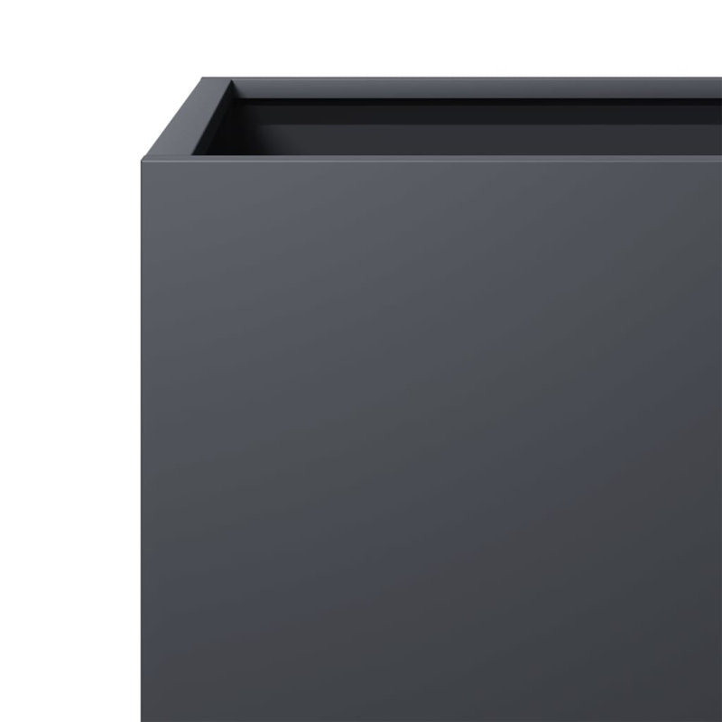 Ashvini Planter Box, Anthracite , 15.75" H x 15.75" W x 15.75" D