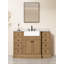 Meuble-lavabo simple 48 po avec lavabo rectangulaire blanc Maxbano Farmhouse-1277677498