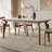 Rectangular rock slab solid wood table-896746171