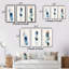 «Essential Circles Retro Blue Watercolor», 3 pièces sur toile-1818153722-1818153723