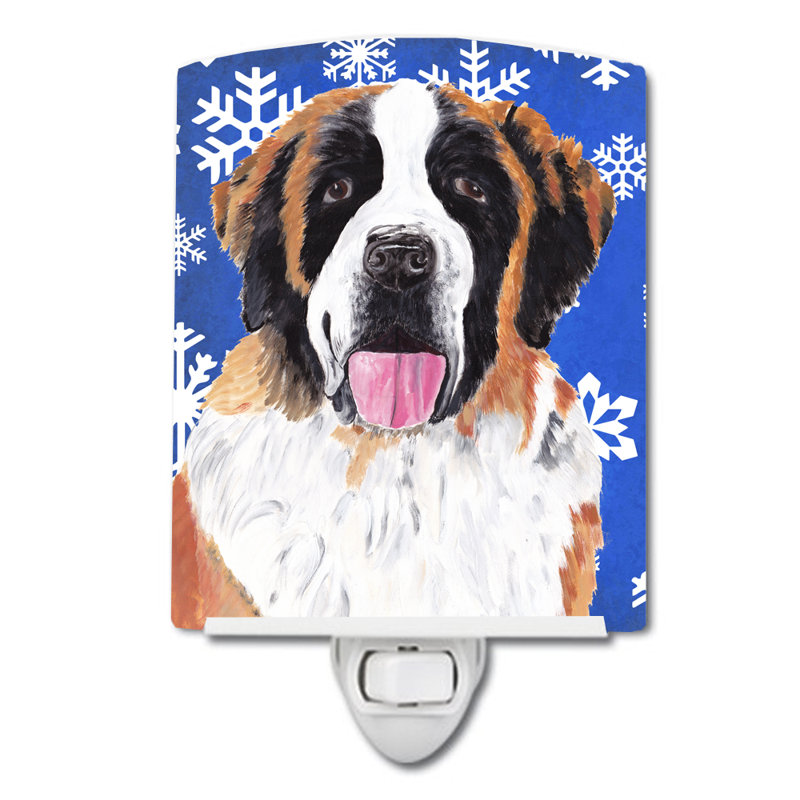 Éclairage pour nuit en céramique par l’irish, Saint-Bernard