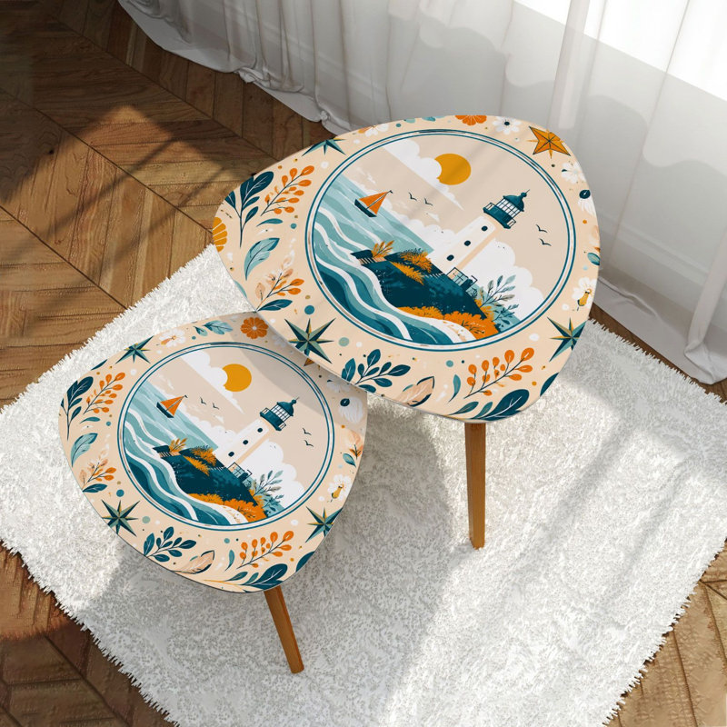 Ensemble de 2 tables basses gigognes Triangle