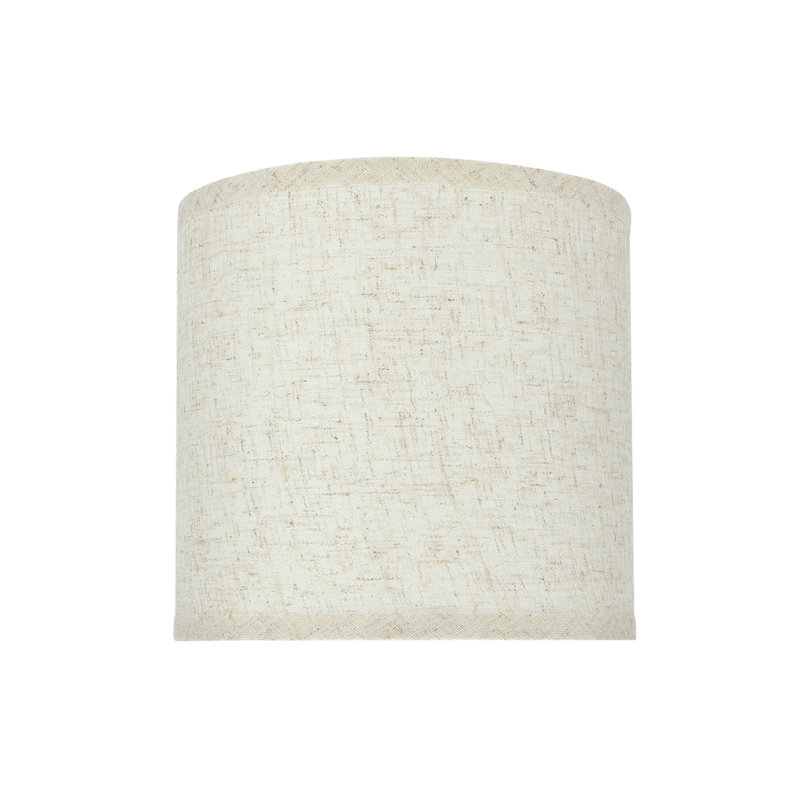 11'' H Linen Drum Lamp Shade, Flaxen, 8" H x 8" W x 8" D