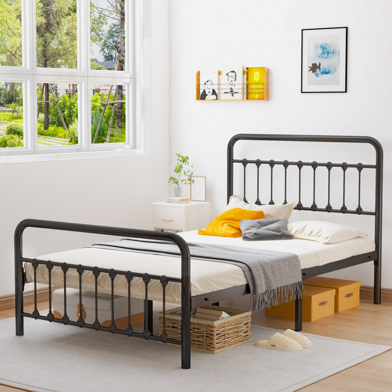 Palmquist Metal Slat Bed, Black
