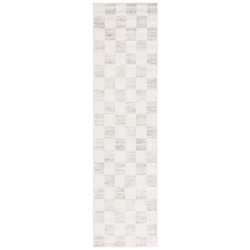 Tuule Performance Checkered Rug, Runner 2'2" x 8"