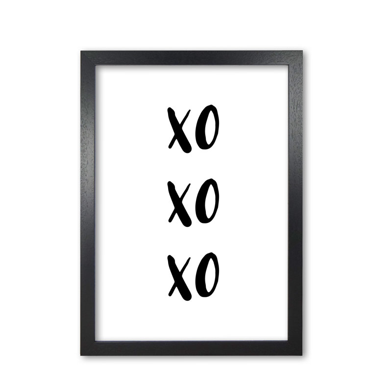XOXOXO - Print, Black Grain Frame, 30 cm H x 21 cm W x 5 cm D