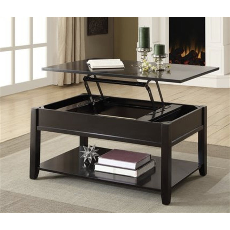 Malachi Black Finish Coffee Table W/Lift Top
