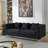 3-Seater + 3-Seater Combination Sofa.BLACK Teddy