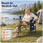  Chaise de camping pliante avec table d'appoint, chaise de réalisateur portable d'extérieur avec table réglable-704370202