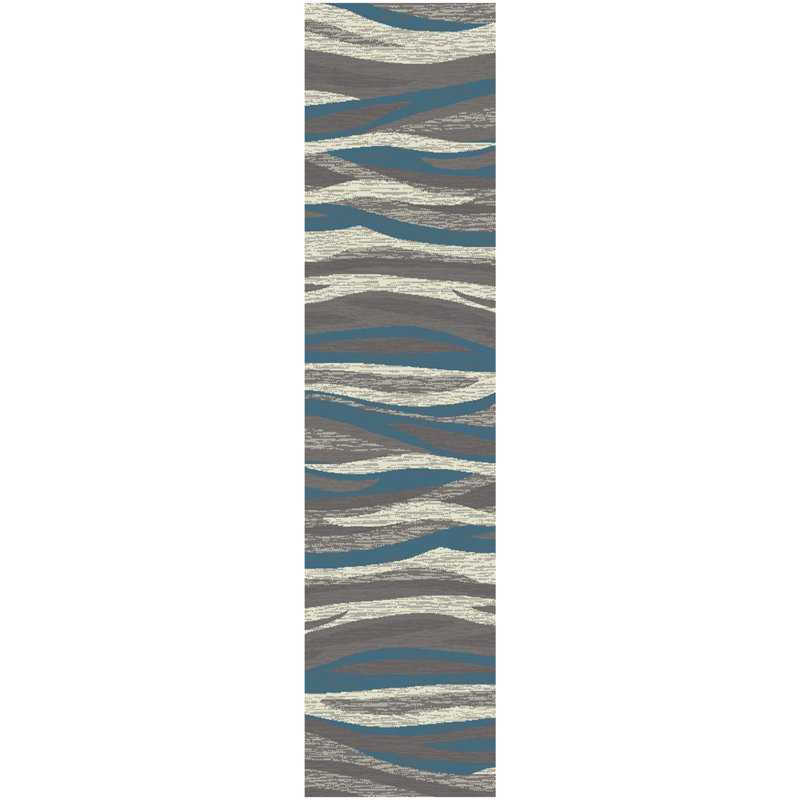 Tapis bleu Tacoma Impuse, Tapis de couloir 2 pi 3 po x 7 pi 7 po