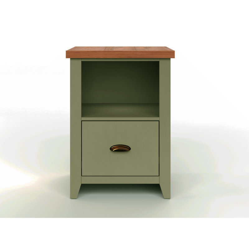 Classeur à 1 tiroir 22 pouces Carmelia, aucun assemblage requis, H 30,06 po x l 22,06 po x P 22,06 po