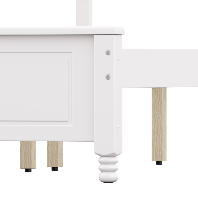 Cadre plateforme Olessia avec tête de lit à vagues rétro, support de lattes en bois, aucun sommier requis, assemblage facile, structure robuste, design rétro classique