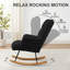 Chaise berçante de chambre de bébé à bascule, fauteuil oscillant rembourré pour le salon, la chambre à coucher-700272013