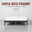 Structure de lit en bois massif NTC Sapa - Menuiserie japonaise minimaliste, pas de sommier tapissier, lattes silencieuses, assemblage facile-1995326086-1995326087