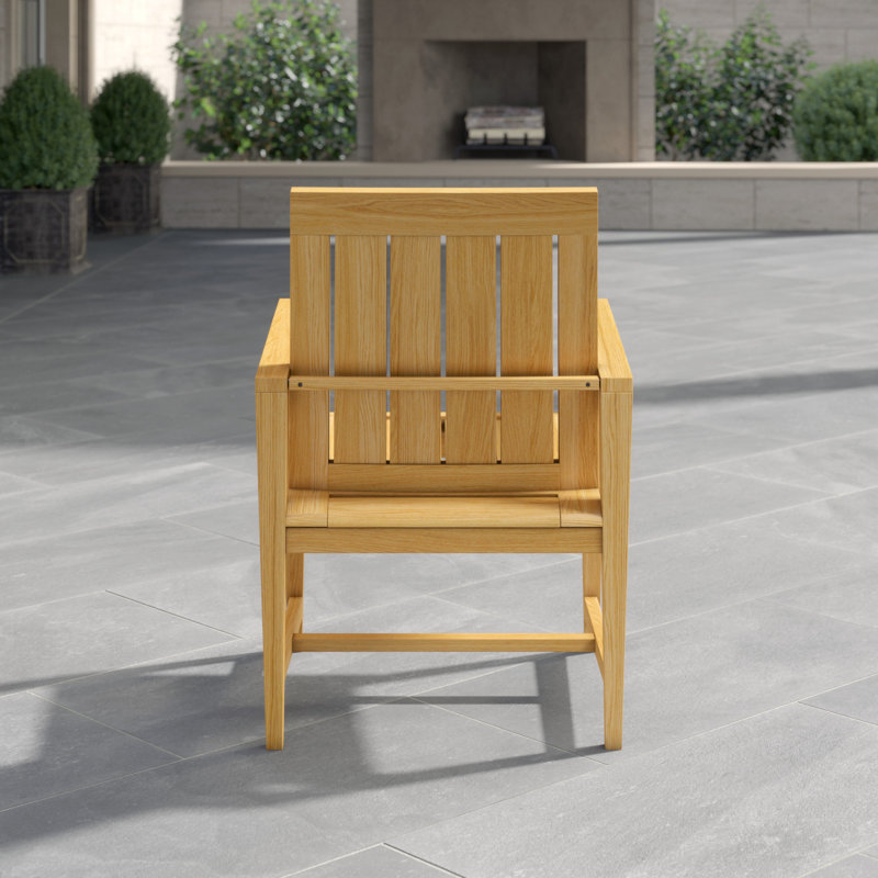 Amalfi Outdoor Teak Dining Armchair, Ash