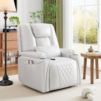 Fauteuil inclinable électrique, fauteuil inclinable électrique pour personnes âgées, 3 positions, poches latérales et porte-gobelets, ports USB, fauteuil inclinable avec télécommande pour le salon
