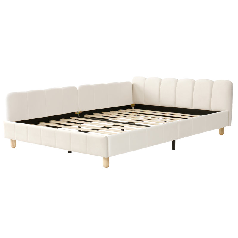 Metal Bed, Double, Beige
