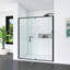 Porte de douche coulissante à cadre pivotant avec verre trempé-113582851