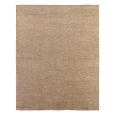Jaipur Living Origin SAG04 Handknotted Solid Taupe Area Rug (6'x9')