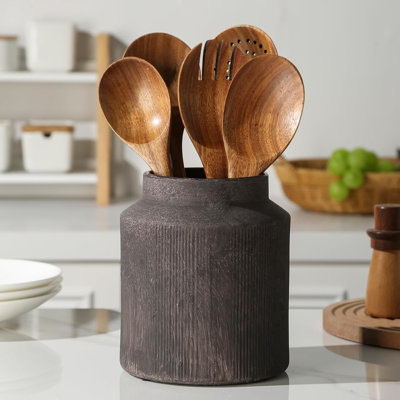 Farmhouse Ceramic Kitchen Utensil Rack