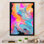 Peinture rose et bleue Fusion IV - Art mural abstrait