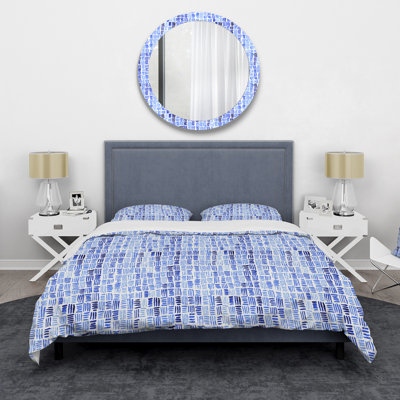 Motif de tissage - Ensemble de housse de couette moderne - Microfibre de polyester