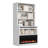 Brusnice 71" H x 37" W Standard Bookcase with Electric Fireplace and 5-Tiers Shelf-998517405