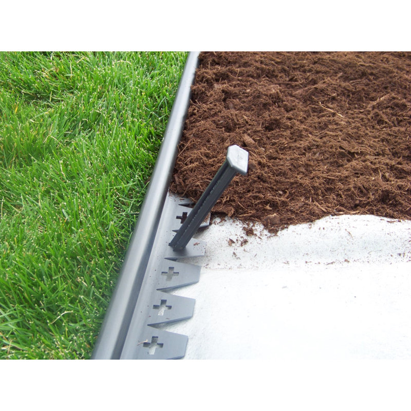Professional Black Vinyl Lawn Edging, 60 ft. Length