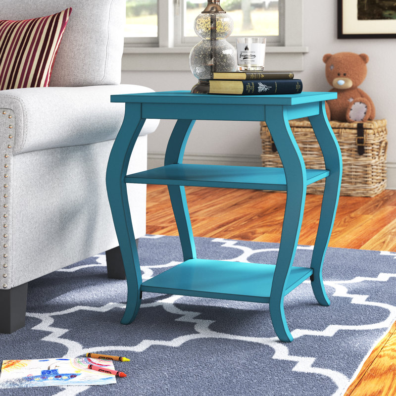 Table d'appoint Becci, 23" H x 18" W x 18" D, Teal