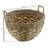Portable Handmade Woven Wicker Storage Basket with Handles