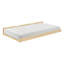 Modern Platform Bed With Trundle Bookcase Headboard Wooden Bedroom Furniture 1Pc