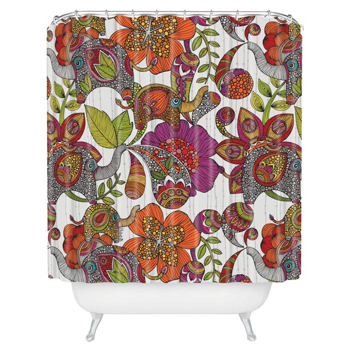 Adilene Floral Shower Curtain