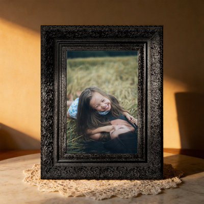 Black 3 PCS Traditional Picture Frame for 5" x 7" Photos and Family Photo Display