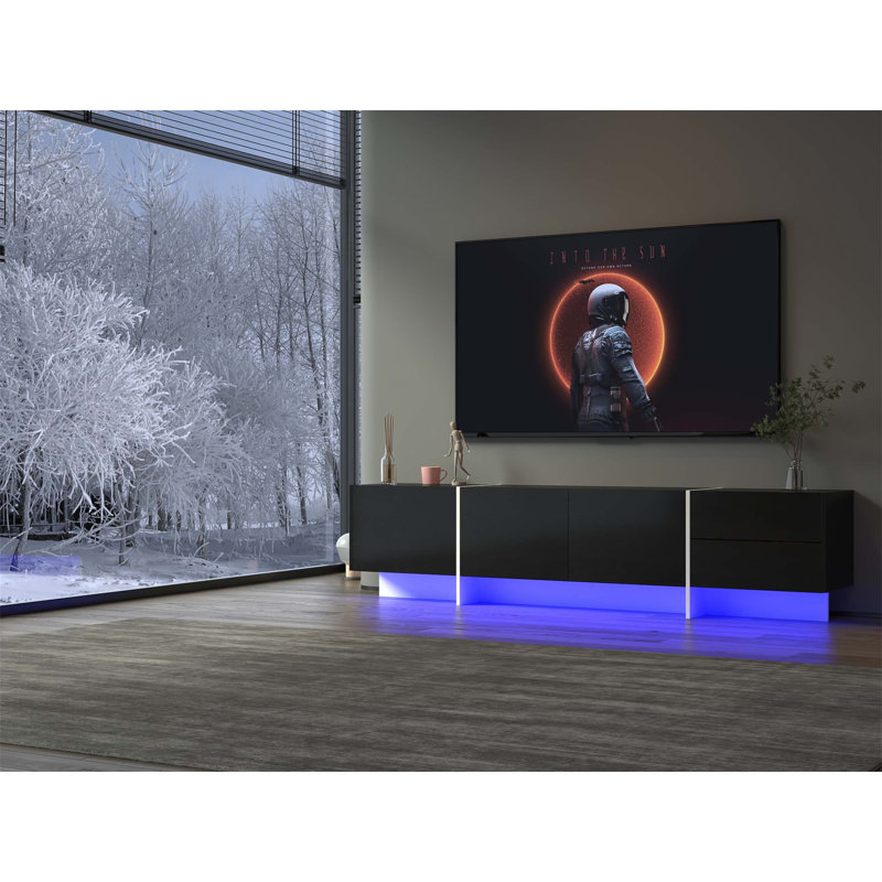 TV Console With Storage Cabinets