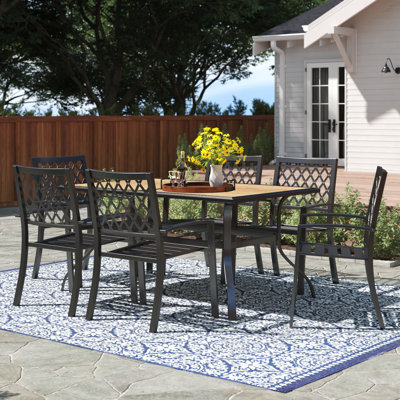 6 - Person Patio Dining Set with Rectangular Table