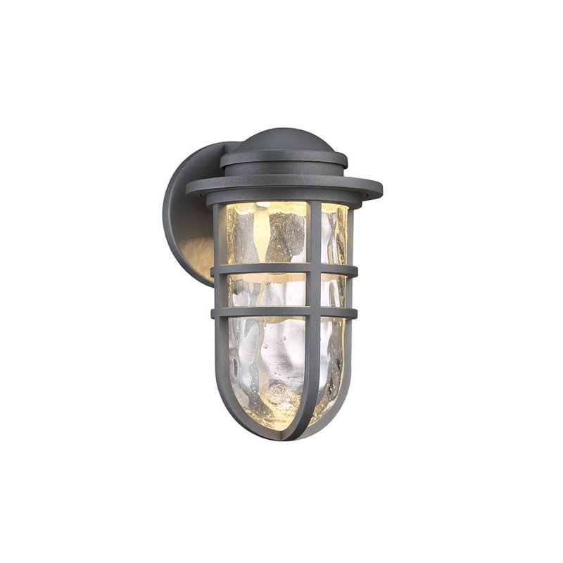 Steampunk 1 - Light LED Outdoor Wall Lantern, Bronze, 12.75" H x 8.25" W x 9.375" D