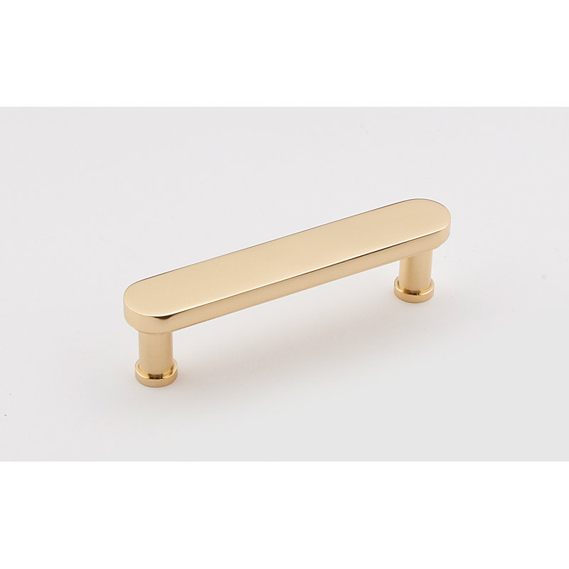 Poignée barre 3 po Moderne, Laiton non laqué, 4"