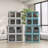 32 Gal Stackable Storage Bins With Lids, 3 Packs Collapsible Closet Organizers And Storage, Plastic Drawer Storage Container On Wheels With 5-Sided Access, Doors For Blankets-1181655702