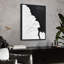 Art mural sur toile encadrée monochrome et blanc texturé