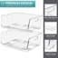 Paquet de 8 grands bacs de rangement empilables transparents Sorbus