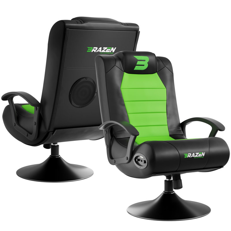 BraZen Stag 2.1 Bluetooth Surround Sound Gaming Chair, Green