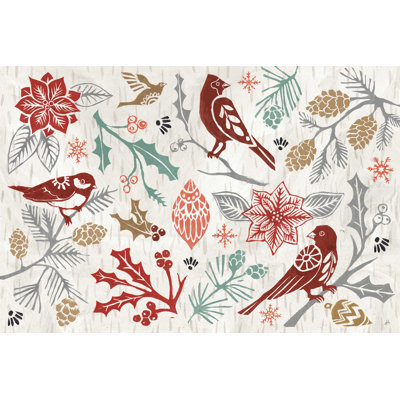 " Woodcut Christmas II Colour " by Daphne Brissonnet