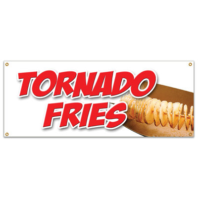 Vinyle 13 oz avec œillets Tornado Fries Banner