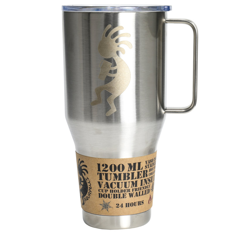 Aquapelli 40oz Silver Stainless Steel Insulated Travel Mug