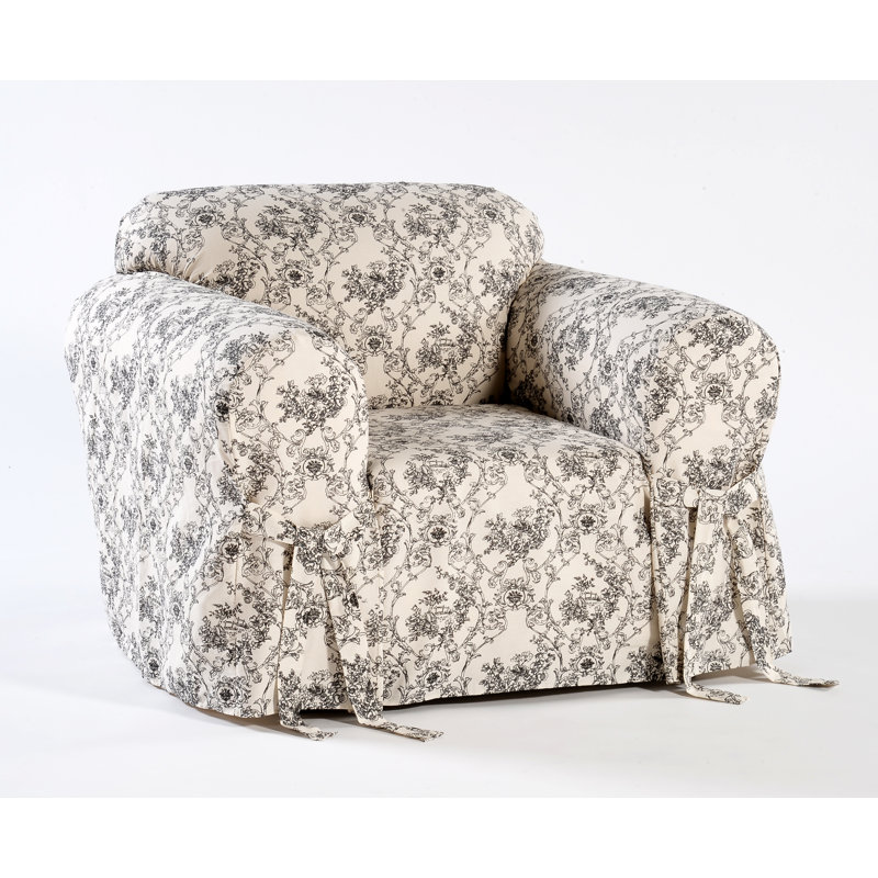 Housse pour fauteuil à coussins carrés à une pièce toile print